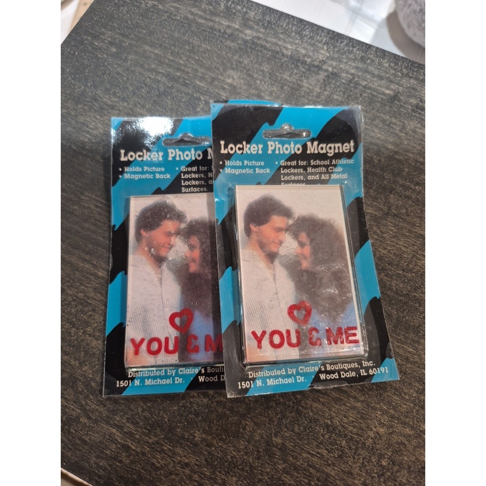 2 Vintage Claires Boutiques Locker Photo Magnets You & Me